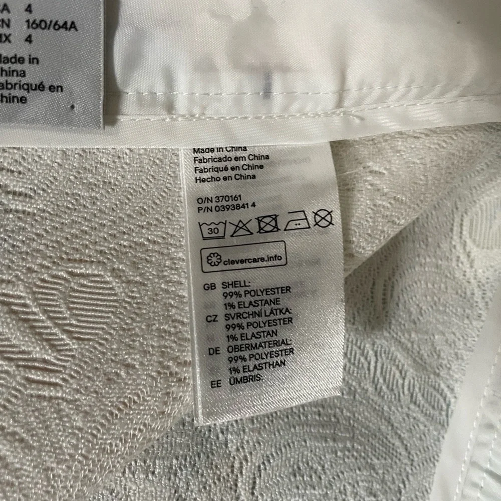 H&M Vibrant Yellow Painted Textured High Waisted A Line Midi Skirt Sz 4​​ - Picture 11 of 13